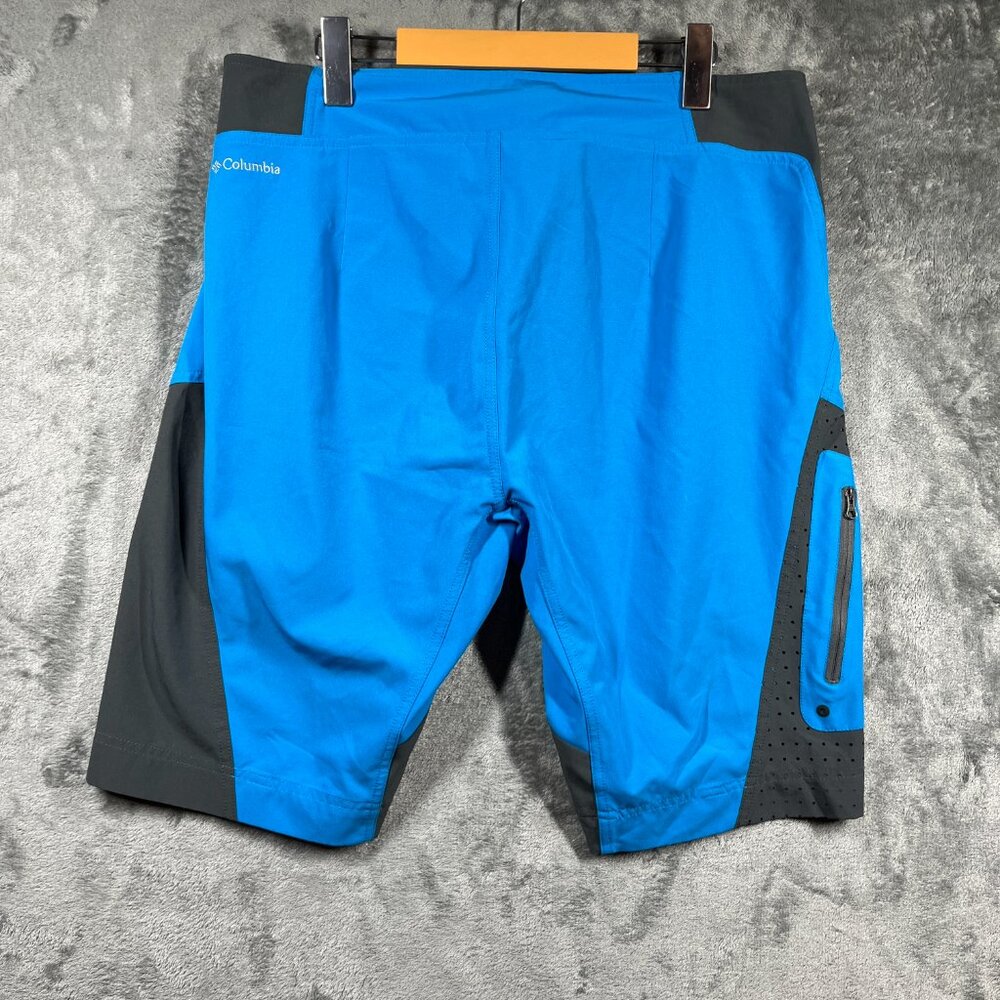 Columbia Shorts Mens 34W Blue Black Omni-Shield Advanced Repellency Colorblock - Picture 8 of 12